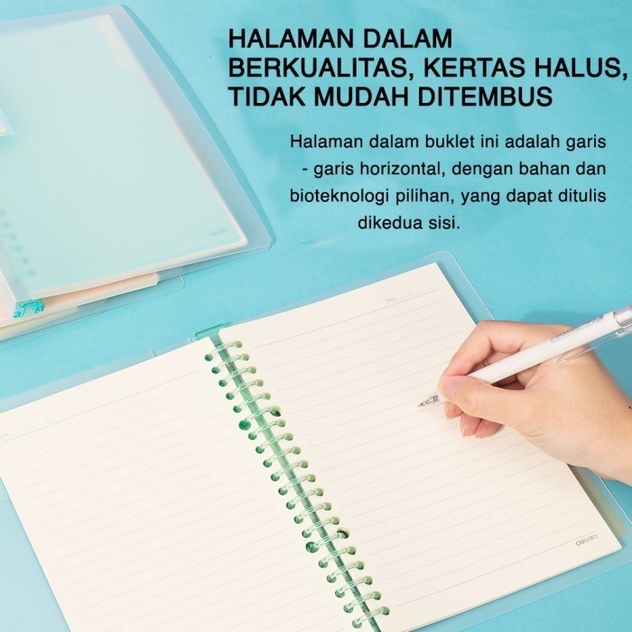 

Deli Loose Leaf Book / Binder A5/B5 Isi 60 lembar QHA560 QHB560 - A5, Kuning