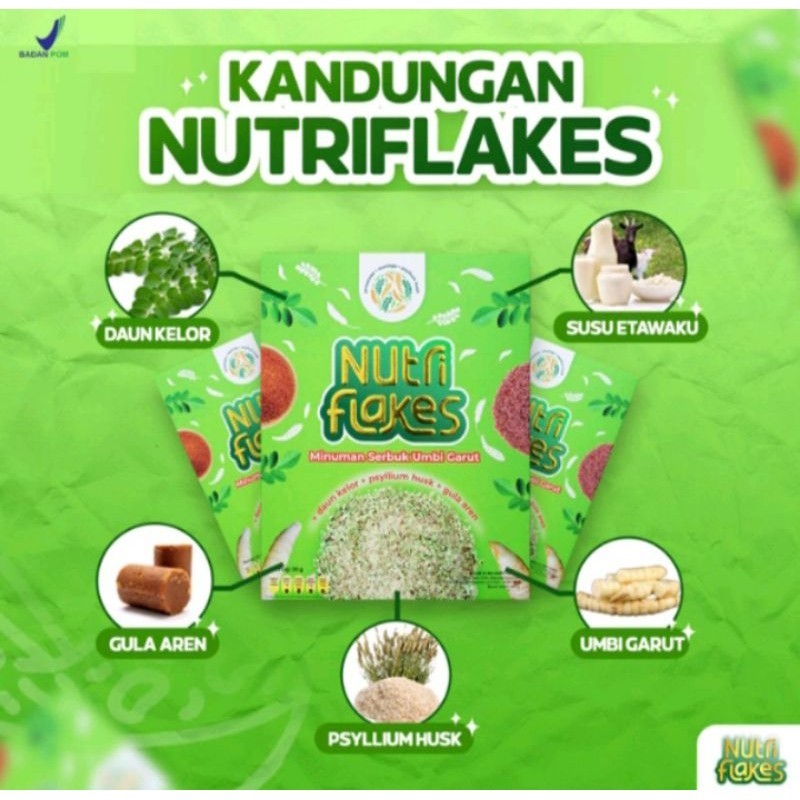 

( READY STOK ) NUTRIFLAKES SEREAL UMBI GARUT 1 BOX 280 GRAM SOLUSI ATASI ASAM LAMBUNG MAGH & GERD