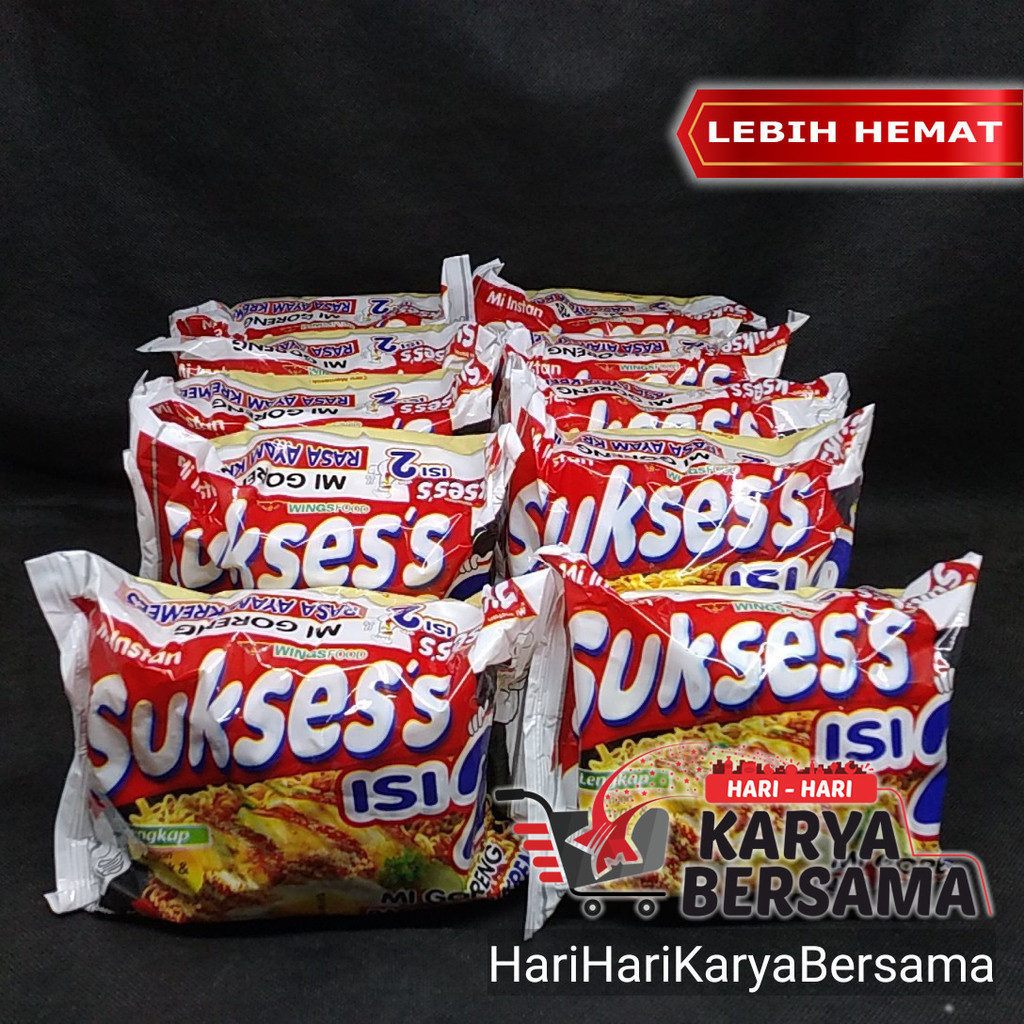 

SUKSES'S MIE ISI 2 GORENG AYAM KREMES PACK 10'S X 133GR