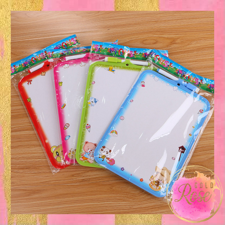

ℛ - S6246 Papan Mini Gambar Edukasi Bisa Dihapus / Mini Papan Tulis Anak Motif Karakter / Colorful White Board Free Spidol
