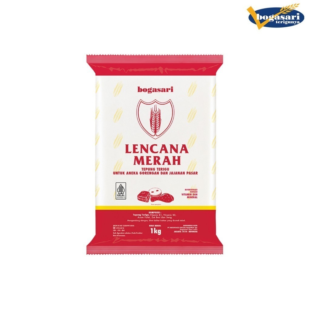 

✨ TOMOTOSTORE ✨ BOGASARI Tepung Terigu Lencana Merah Bening 1 kg