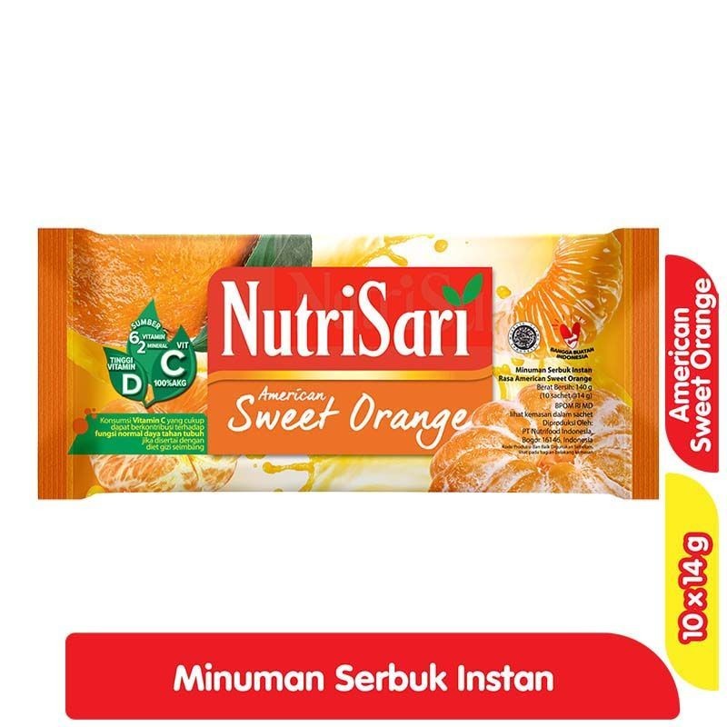 

NutriSari American Sweet Orange 10 x 14 g - Minuman Buah Vitamin C