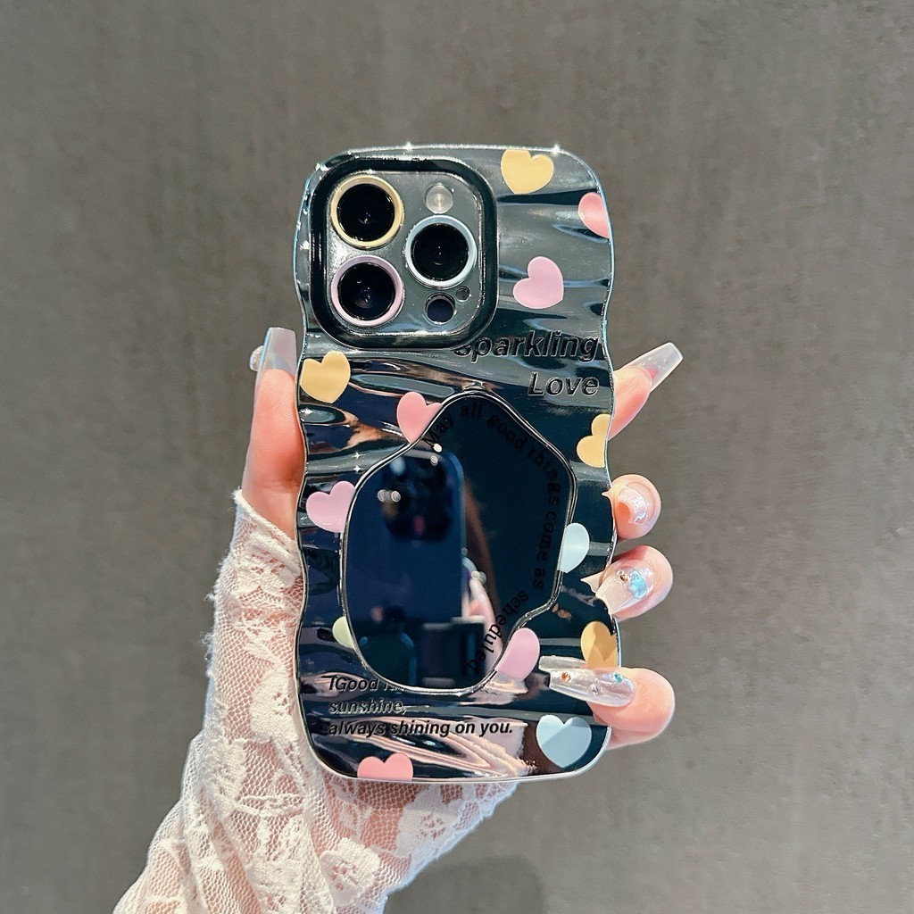 Mirror Case Cermin Love Casing Hp OppoA1K REALME C2 5 5i 5s c3 6i 10 9pro+ 9 c11c15c17 7ic20 c11 202