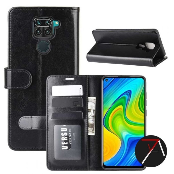 New[Promo] Xiaomi Redmi Note9 Note 9 Flip Wallet Dompet Kulit Leather Cover Case - Merah, Redmi Note