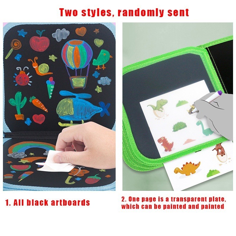 

[LOMOTOYZ] ￼BUKU GAMBAR PORTABLE 10hal Free Spidol Bisa Digunakan Berulang Portable Drawing Book