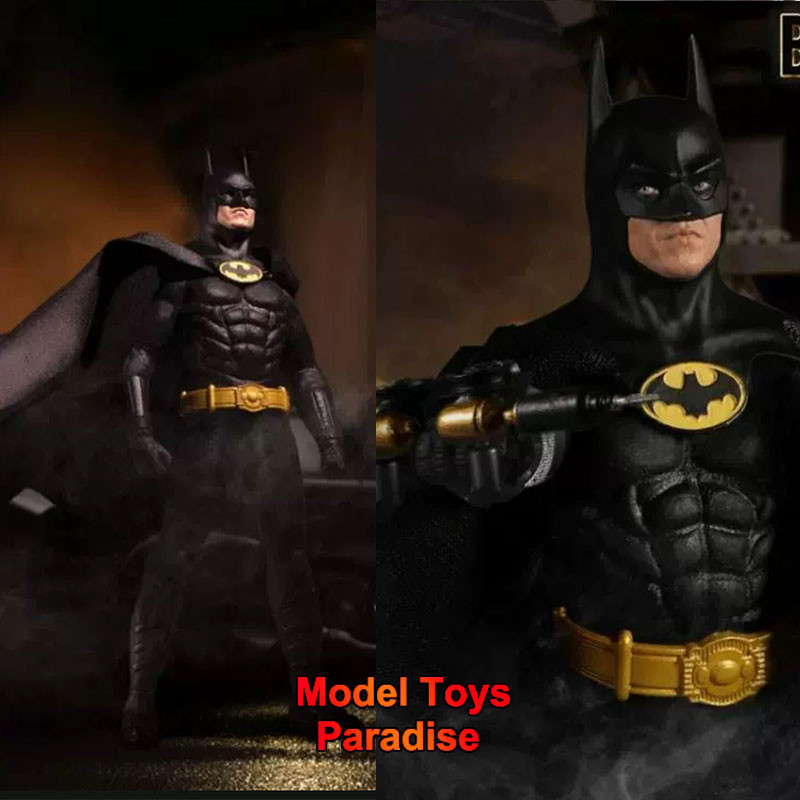 In Stock Mezco 1/12 Scale Men Soldier Batman 1989 Black Mask Super Hero Full Set 6inch Action Figure