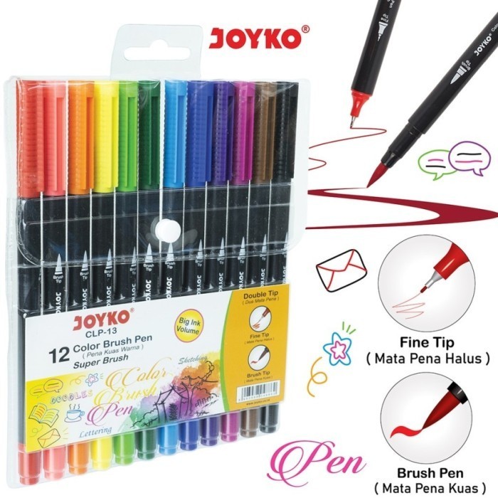 

BEST QUALITY~[Limited Stock] Color Brush / Pen Pena Kuas Warna Joyko CLP-13 12 Warna Color