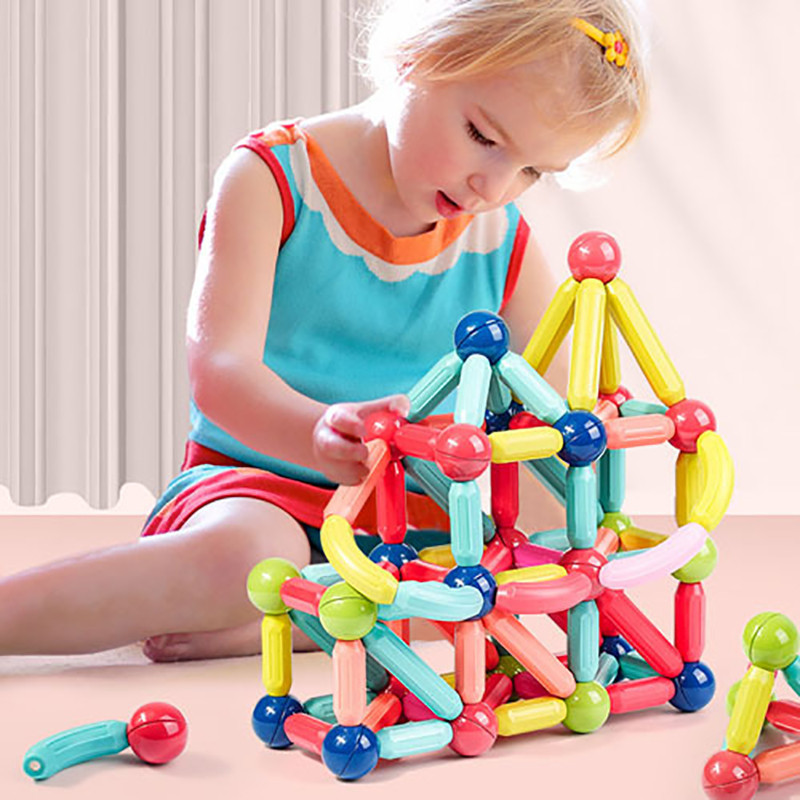 Magnetic Stick Merakit Mainan-mainan Edukasi Anak / Magnetic Stick Building Block motorik anak Magne