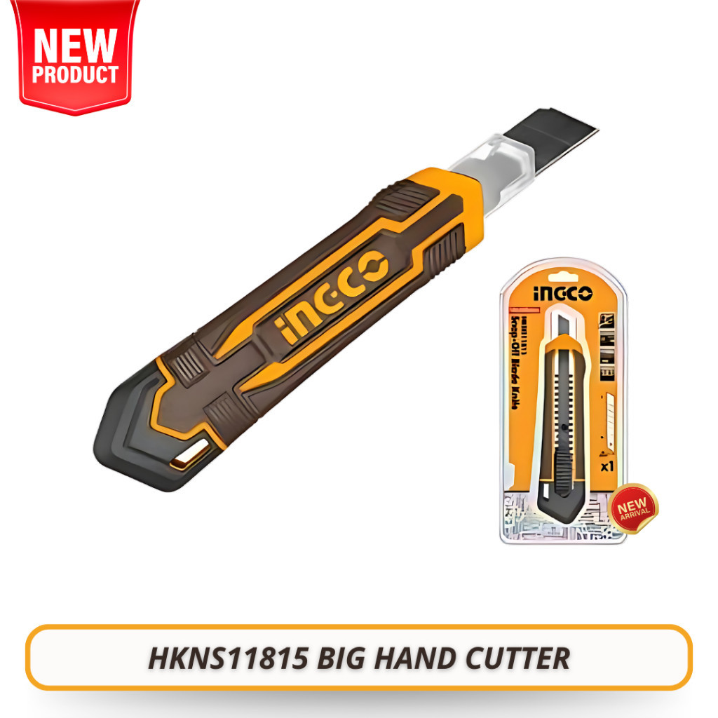 

Cutter Besar 18mm Knife Auto Lock 18 MM INGCO HKNS16518 Cutter 18mm Snap-Off Blade Knife 18mm INGCO HKNS16518 Retract Premium Blade Pisau Cutter Ingco HKNS16518 Pisau Potong Serbaguna Cuter Alat Pemotong Kertas PVC Kardus
