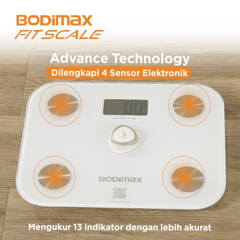 TIMBANGAN DIGITAL BODIMAX FITSCALE BMI BODY FAT TIMBANGAN BADAN