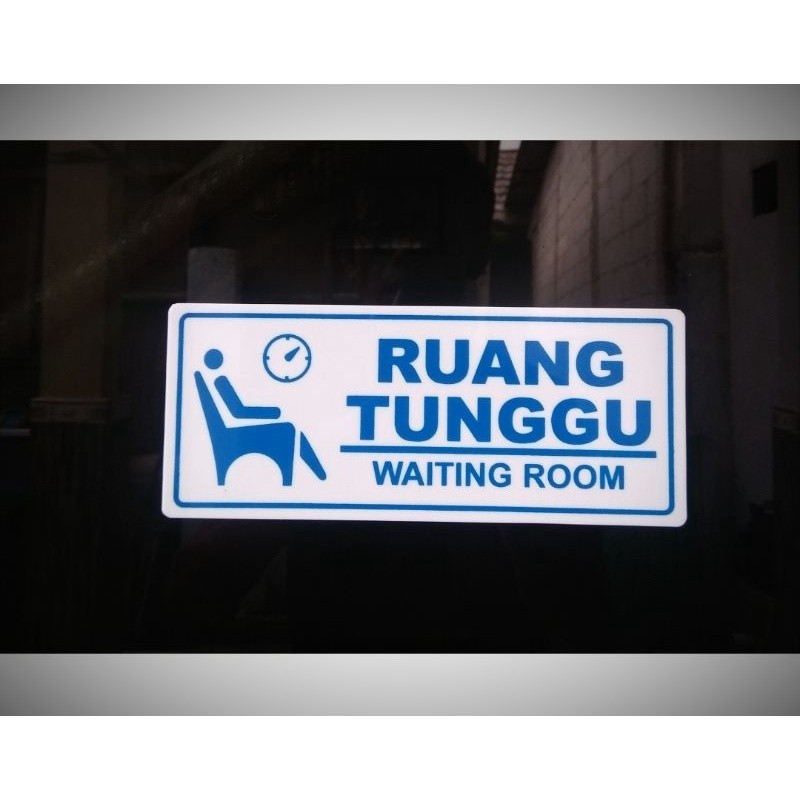 

Papan Akrilik Ruang Tunggu | Sign Akrilik Papan Petunjuk Ruang Tunggu | Akrilik Tinggal Tempel