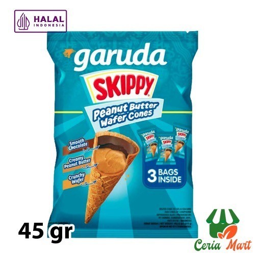 

Garuda Skippy Cone Selai Kacang Peanut Butter Wafer Cone 45 gr