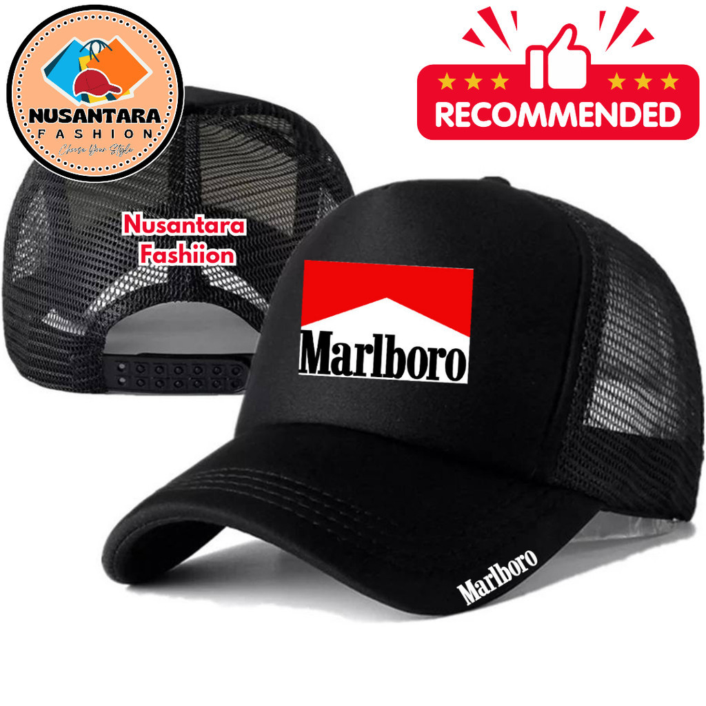 Nusantara Fashiion Topi Trucker MARLBORO - Topi Distro MARLBORO Logo - Topi MARLBORO Premium - Topi 