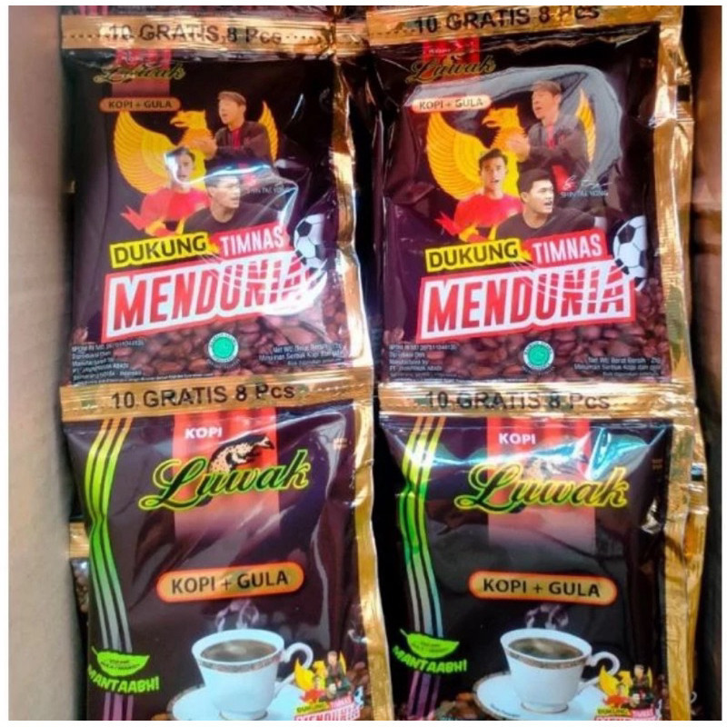 

kopi luwak hitam kopi + gula 1 renceng isi 16 pcs