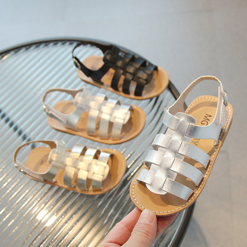 Toddler Girls Sandals Summer Kids Woven Little Boys Causal Flat Sandals Fashion Soft Bottom Children