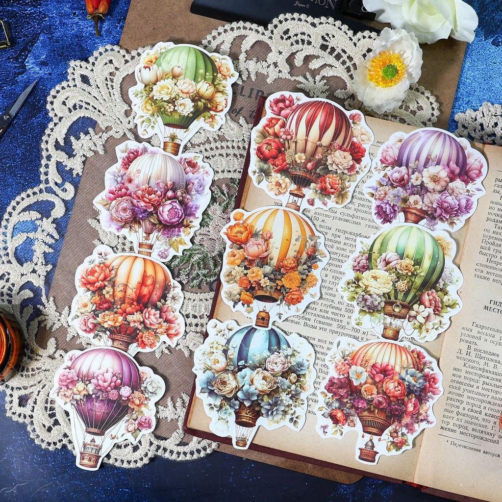 

20 Pcs/pack Flowers Tour Series Art Paper Decorative Stickers