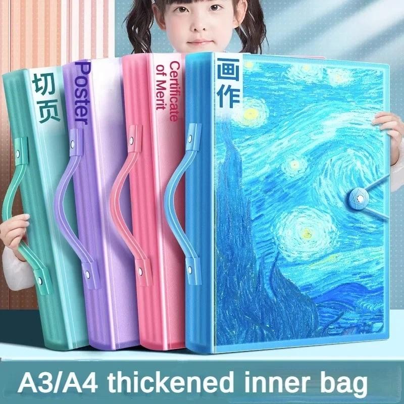 

A3/A4 Children's Album Office School Supplies Student Art Materials Drawing Paper Folder 8k Picture File Bag Filing Products