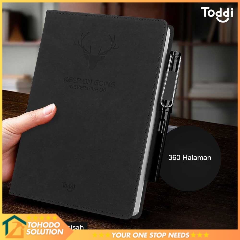 

Toddi Buku Jurnal Hardcover Notebook Diary 80 GSM 360 Halaman Grid - CW-5025
