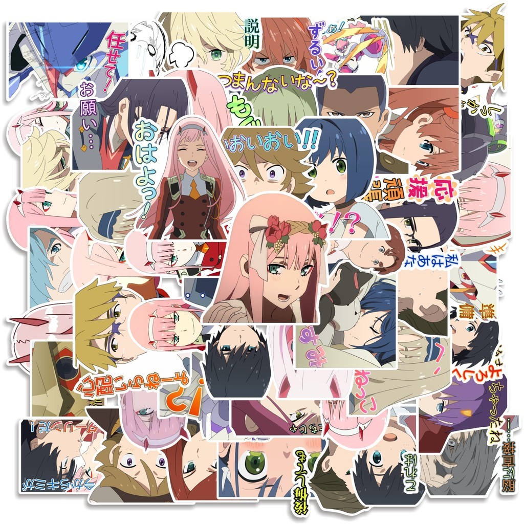 

COD 50 Pcs Stiker Anime Japan Darling in The Franxx Lucu Anti Air Untuk Dekorasi Notebook Sepeda Skateboard Handphone