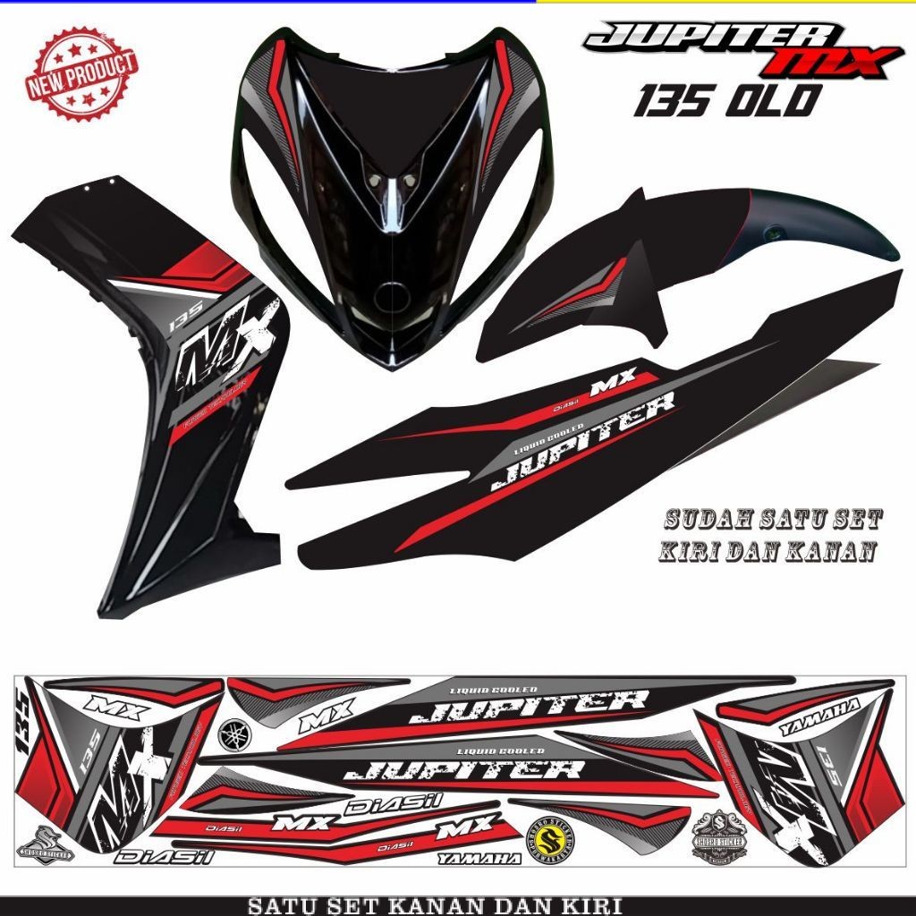 STIKER JUPITER MX OLD / STRIPING JUPITER MX 135 OLD MOTIF KEREN