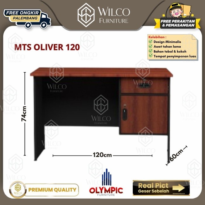Meja Tulis Olympic MTS Oliver / Meja Office 120cm / Meja Kerja Olympic