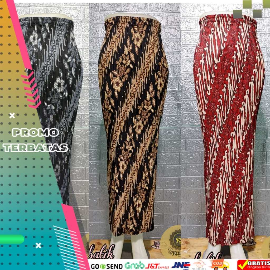 REAL PICT ROK PLISKET BATIK BAWAHAN KEBAYA / ROK PLISKET / ROK KEBAYA / ROK PLISKET BATIK MOTIF KERA