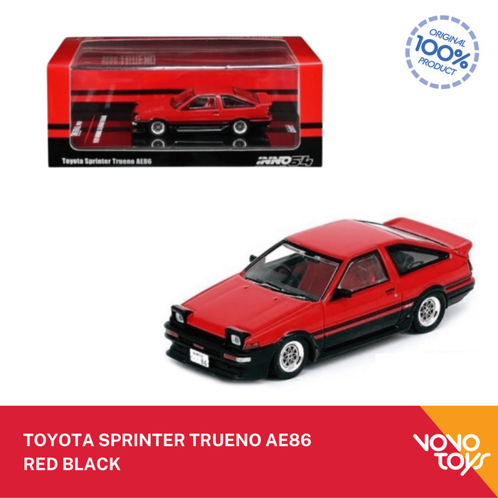 Inno 1/64 Toyota Sprinter Trueno AE86 RED black