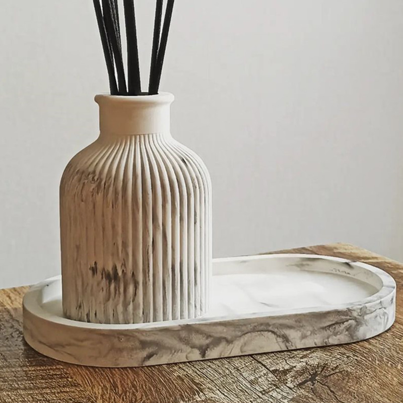 

Gypsum Tray Silicone Mold DIY Cement Gypsum Vase Dish Silicone Mold