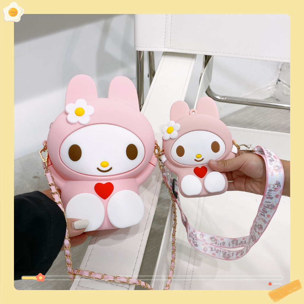 Tas Selempang Anak Jelly Karakter Buah Avocado & Pineapple