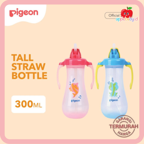PIGEON Tall Straw Bottle 300ml / botol minum bayi / botol tinggi / botol PIGEON / botol minum