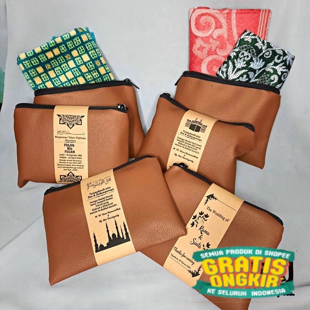 (POUCH) HAMPERS SAJADAH/SOUVENIR PENGAJIAN/SOUVENIR SAJADAH/SOUVENIR PERNIKAHAN/SOUVENIR TAHLIL/TAHL
