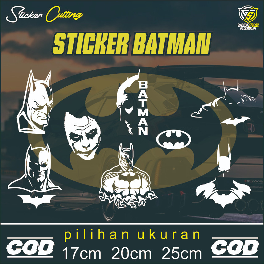 Stiker Batman - Sticker Cutting Logo Batman - Stiker Cutting Kaca Mobil BATMAN