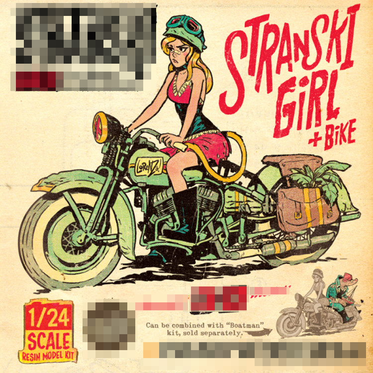 

1/24 Scale Die Casting Resin Figure Model Assembly Kit Girl on A Motorcycle Needs Assembly (Unpainted)