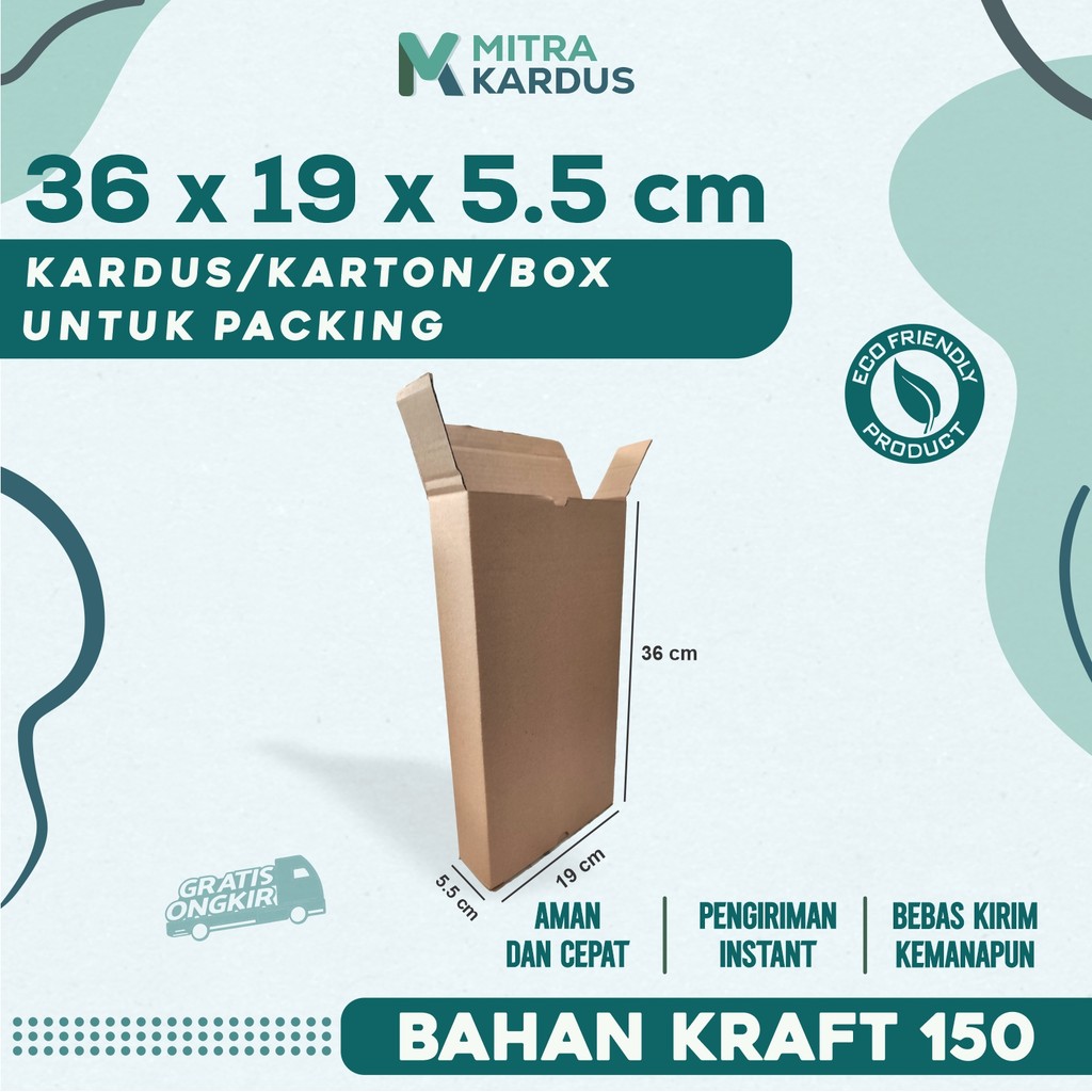 

kardus packing 36x19x5,5 cm box karton corrugated single wall premium / Box Packing packing online