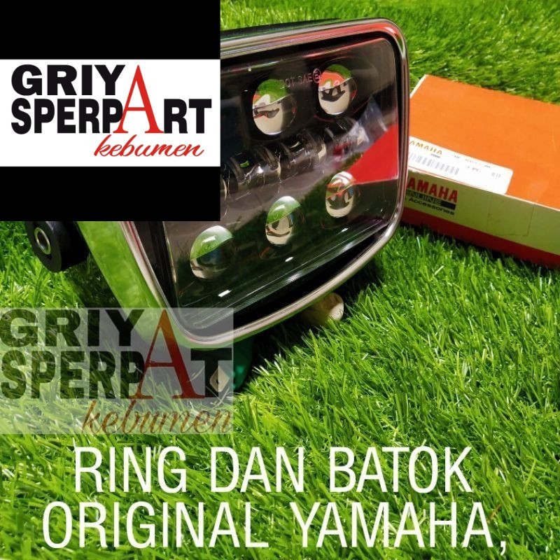 LAMPU DEPAN RX KING OVAL  LED 10 MATA BATOK DAN RING ORIGINAL
