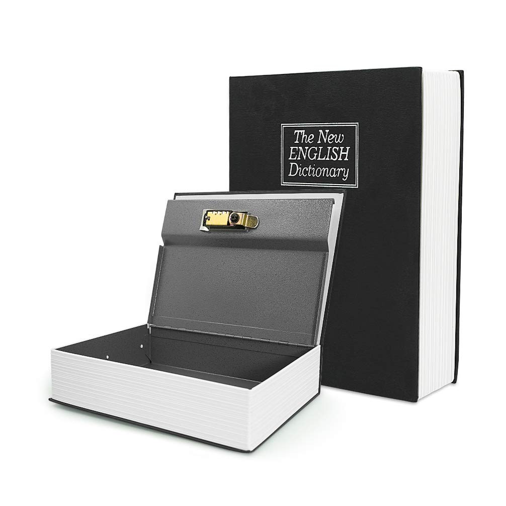

Piggy Bank for Boys Girls, X-Large Diversion Book Safe Box with Combination Lock, Fake Dictionary Metal Hide Stash Container