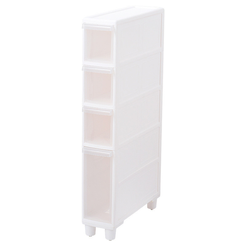 

4 Drawer Narrow Dresser Slim Bathroom Corner Floor Cabinet Vertical Small Storage Organizer for Bedroom Entryway