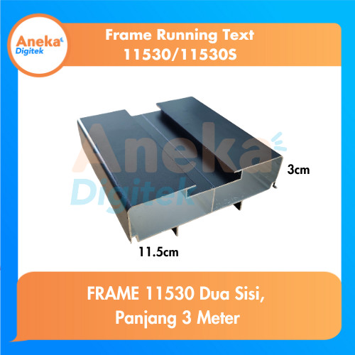 Frame Running Text 11530 11530S Casing Aluminium 2 Dua Sisi 2Sisi 3M