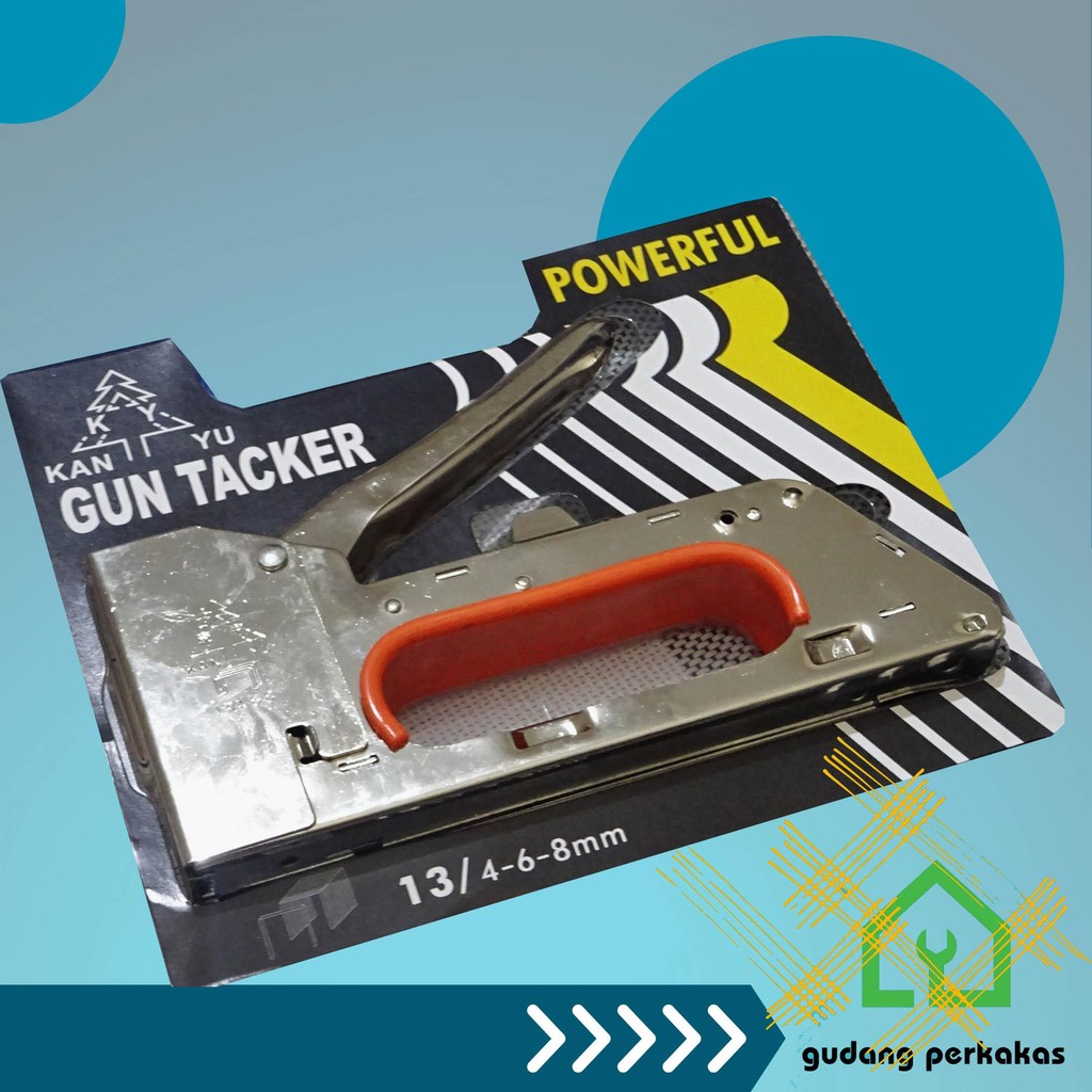 

Staples Steples Gun Tembak Jok Kulit Motor Gun Tacker 13/4-6-8mm Stapler Stationery