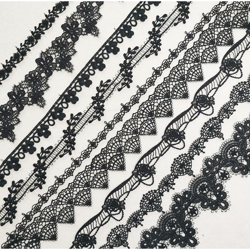 

3 Meters Black Lace Ribbon Applique DIY Accessories Lace Trimming For Home Furnish Sewing Clothes Curtain Decoration