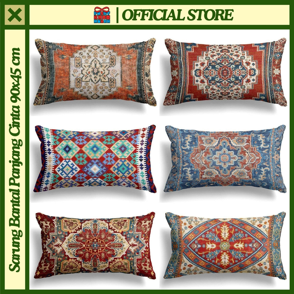 COVER SARUNG Bantal Sofa Cinta Print 90x45 cm Motif Turkish Kilim Aesthetic Turkiye Turkey Estetik -