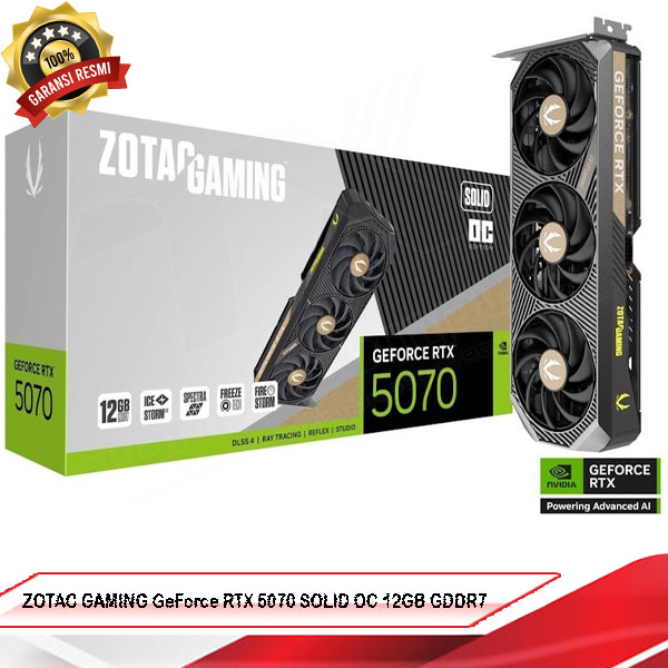 ZOTAC GAMING GeForce RTX 5070 SOLID OC 12GB GDDR7 | VGA Gaming RTX 5070
