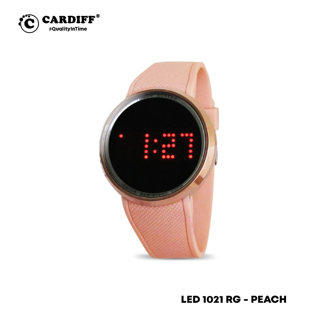 Jam Tangan Cardiff LED 1021 Peach