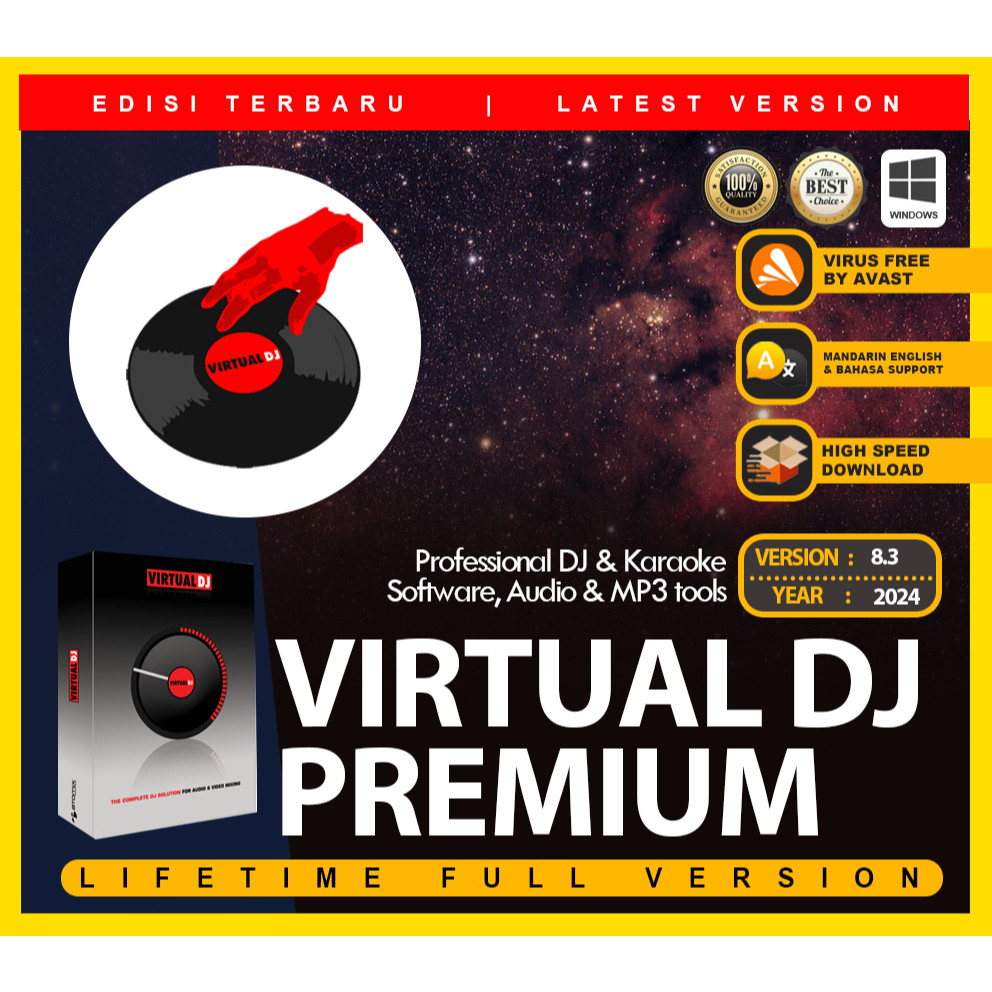 DJ VIRTUAL Windows| Versi Lengkap| Lisensi Seumur Hidup| Diperbarui 2024