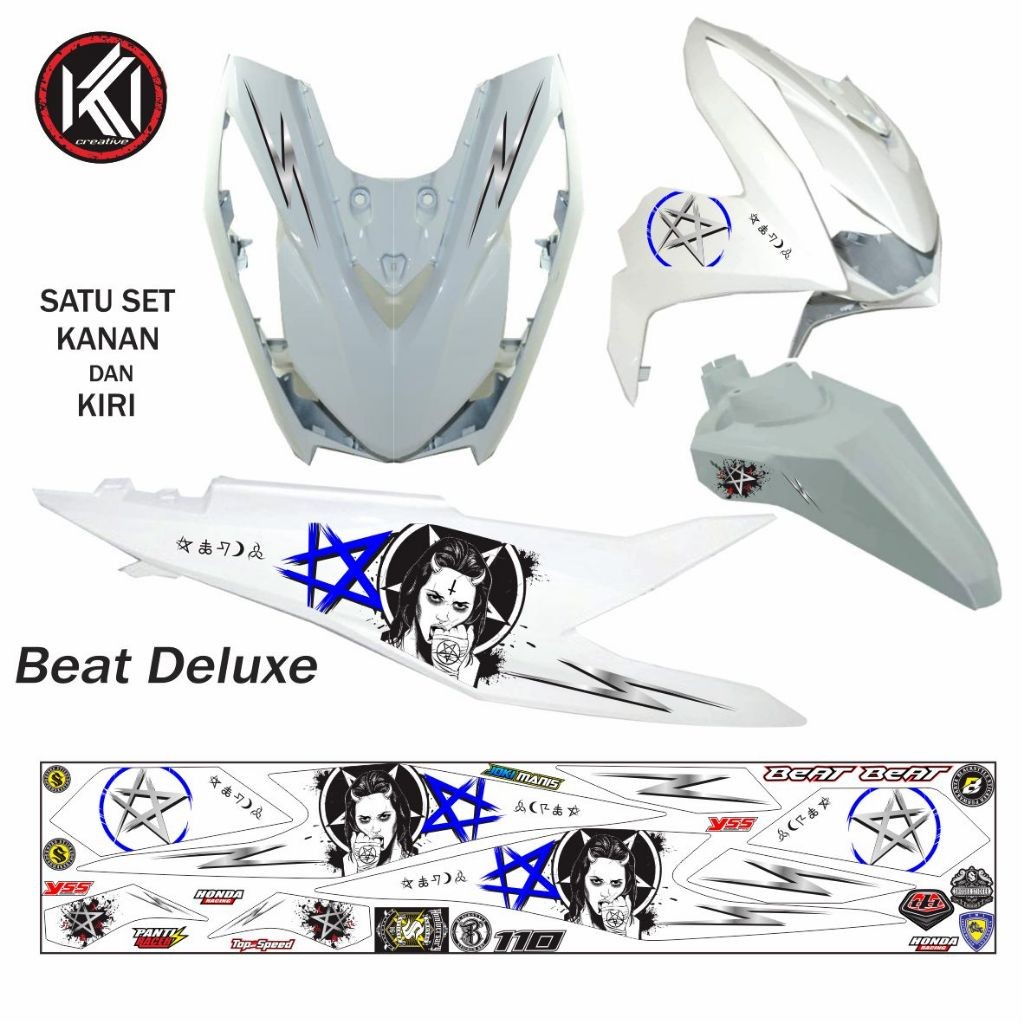 VARIASI KEREN STRIPING STICKER MOTOR BEAT DELUXE ISS 2020 2024 3