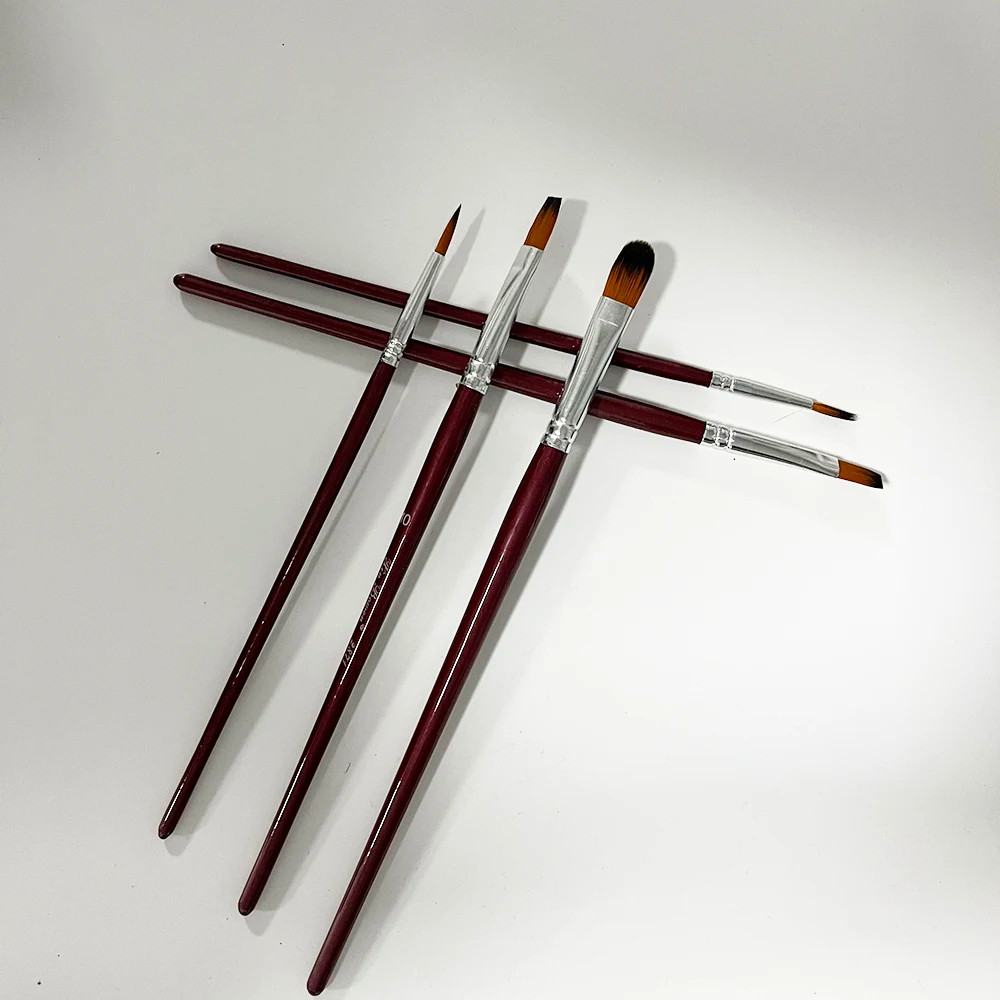 

5 Pcs Water Powder Pen Set Wolf Hair Art Life Acrylic Brush Duck Tongue Pen Watercolor Pen Flat Head Pen Oil Brush