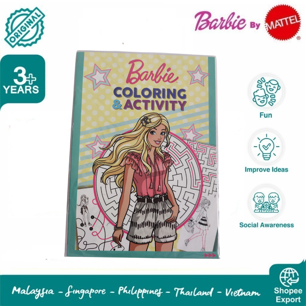 Barbie Activity Book Large / Buku Mewarnai/Buku Aktivitas
