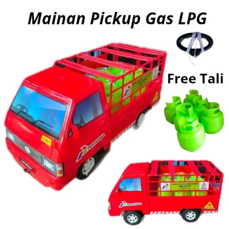 MAINAN MOBIL PICKUP L300 LPG NON MUSIK FREE TALI MOBIL PERTAMINA ISI GAS LPG