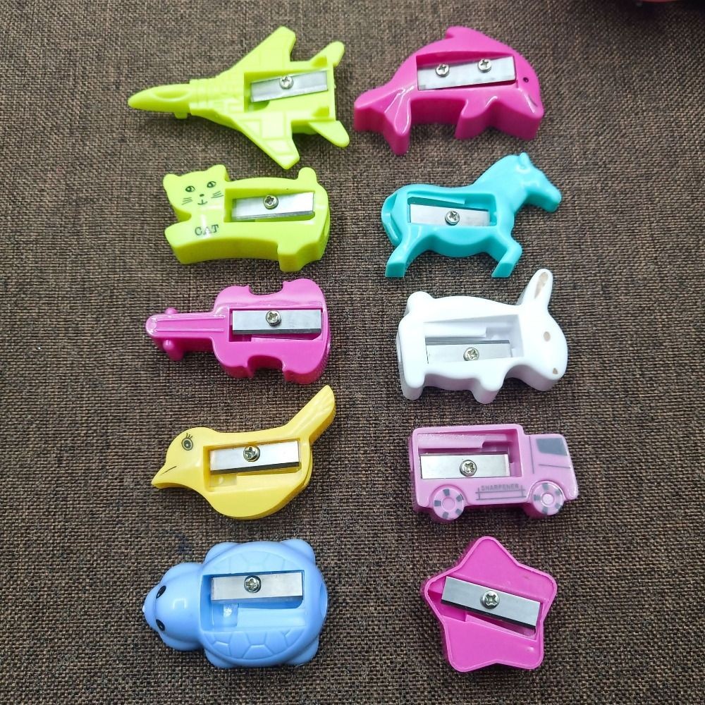 

20PCS High Quality Manual Pencil Sharpener Plastic Cartoon Pencil Sharpener Tool Student Gift Stationery School Office Supplies