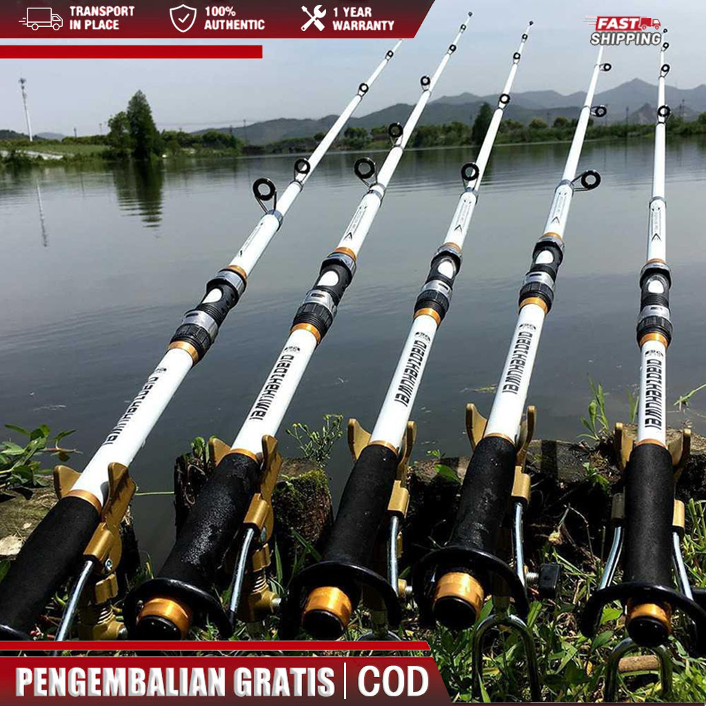 PROMO [Rintisanlaut] Tongkat pancing tiang Putih/TaffSPORT GHOTDA Joran Pancing Antena Portable
